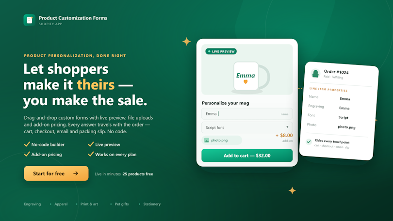 Arvo live preview form for Shopify