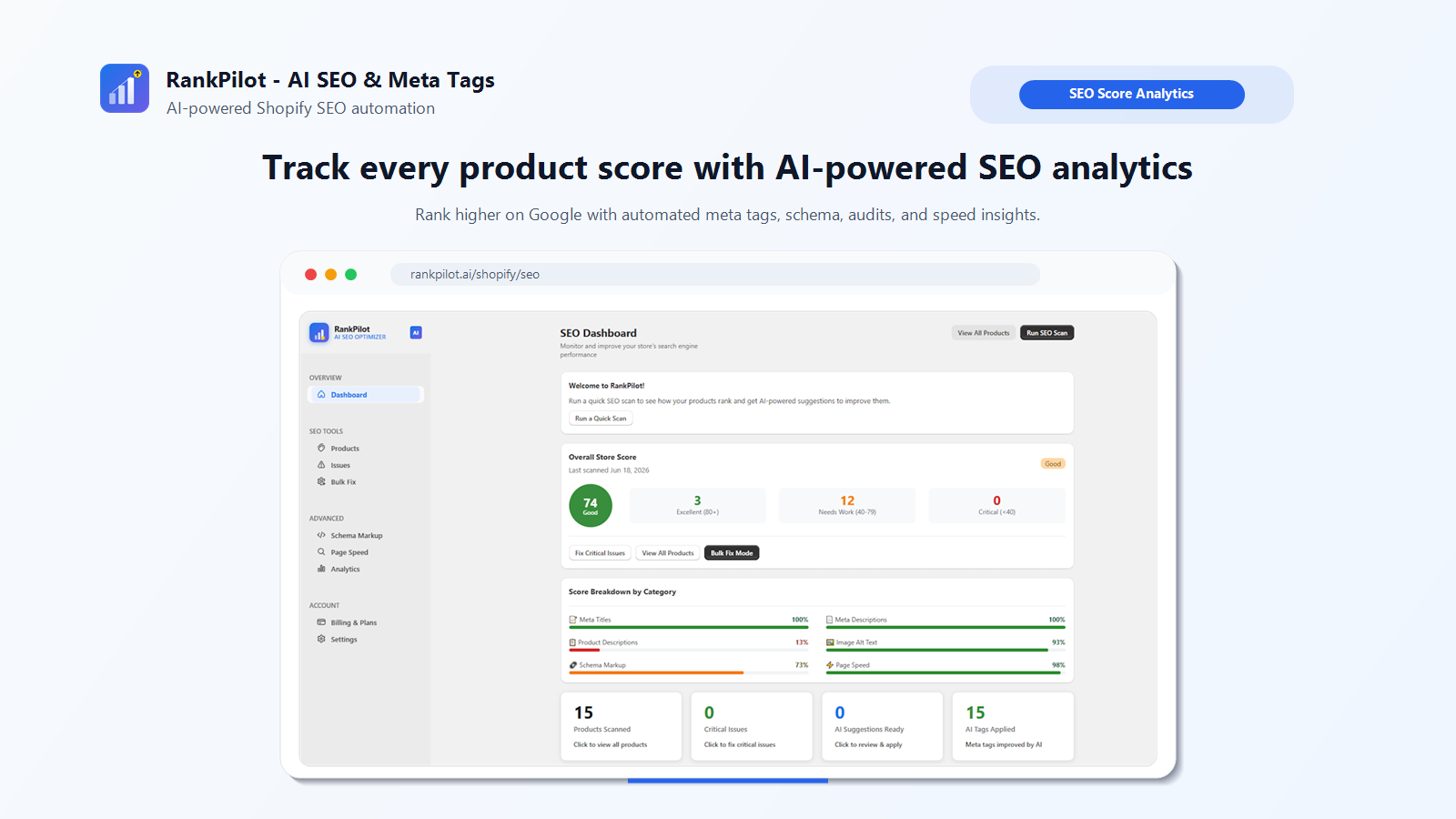 RankPilot — Feature Dashboard